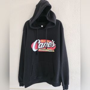 Raising Cane's Black Hooded Sweatshirt Size S